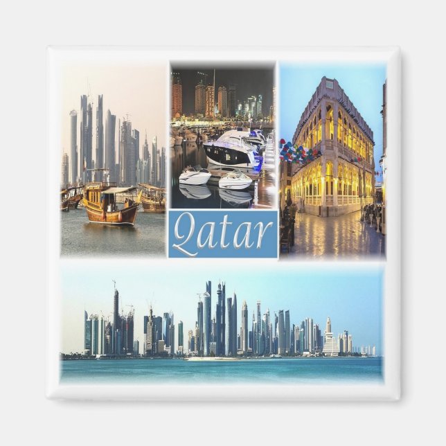 zQA003 mosaic of QATAR, Asia, Fridge Magnet (Front)