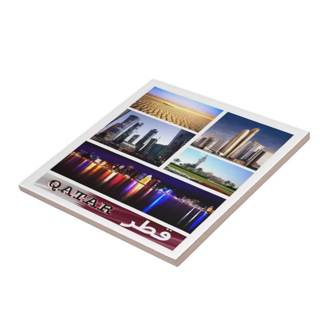 zQA004 potpourri of QATAR, Asia, Ceramic Tile (Side)