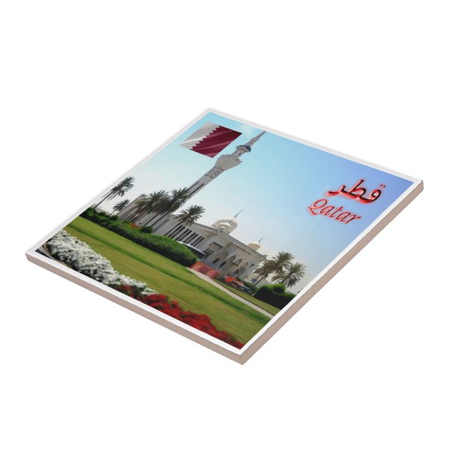 zQA005 Mosque in QATAR, Asia, Ceramic Tile (Side)