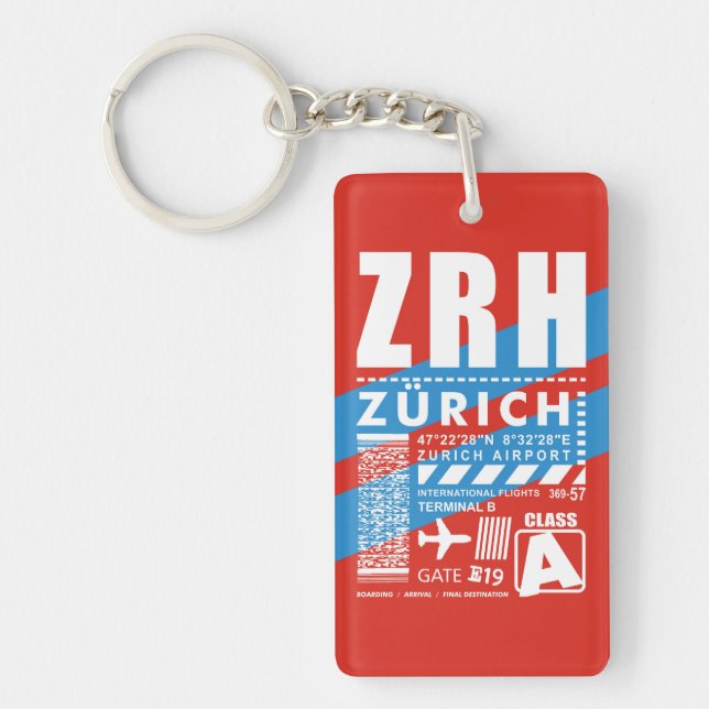 ZRH Zurich Airport Key Ring (Front)