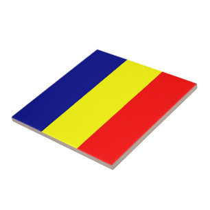 zRO001 ROMANIAN FLAG ROMANIA, Ceramic Tile