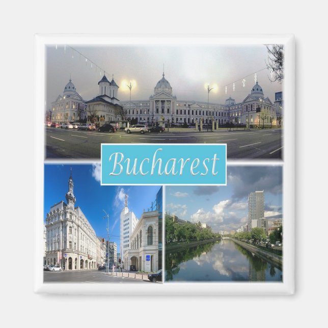 zRO004 BUCHAREST, Romania, Fridge Magnet (Front)