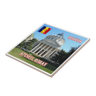 zRO011 BUCHAREST Romanian Athenaeum, Ceramic Tile