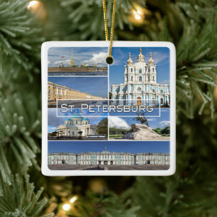 zRU004 SAINT PETERSBURG, Russia, Europe, Ceramic Ornament