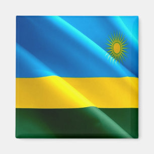zRW002 RWANDA, Waving Flag, Africa, Fridge Magnet