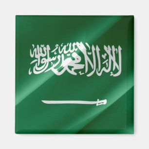 zSA002 waving Saudi FLAG Saudi Arabia, Fridge Magnet