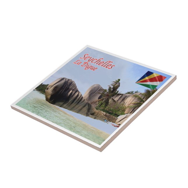 zSC003 SEYCHELLES, La Digue, Africa, Ceramic Tile (Side)