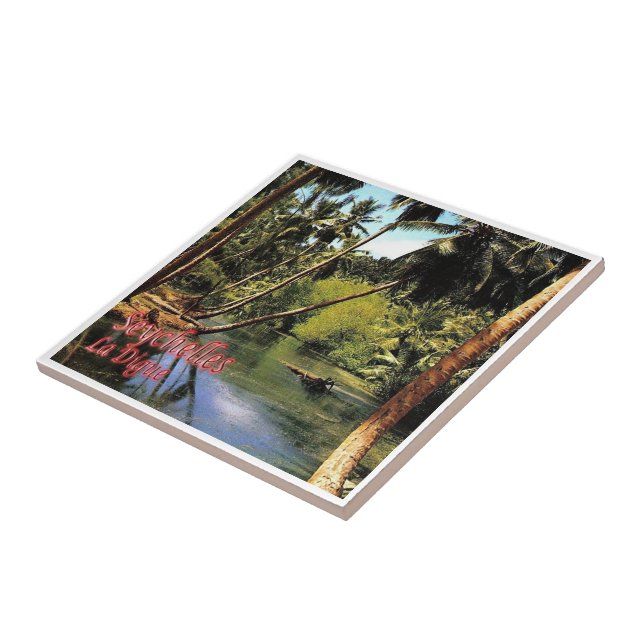 zSC005 SEYCHELLES, La Digue, Africa, Ceramic Tile (Side)