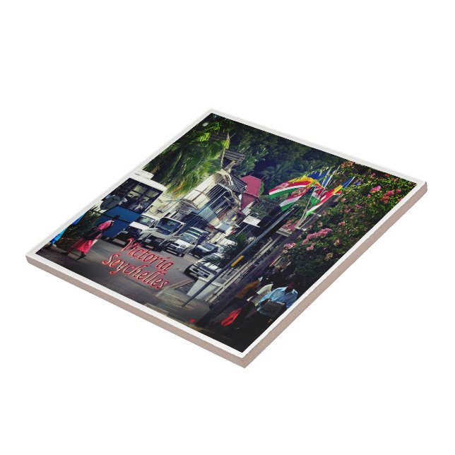 zSC019 VICTORIA, Seychelles, Africa, Ceramic Tile (Side)