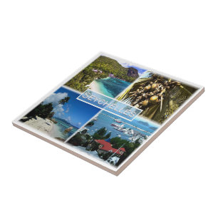 ZSC025 SEYCHELLES, Mosaic, Africa, Ceramic Tile