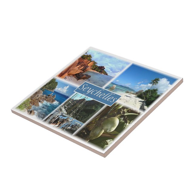 zSC026 SEYCHELLES, Mosaic, Africa, Ceramic Tile (Side)