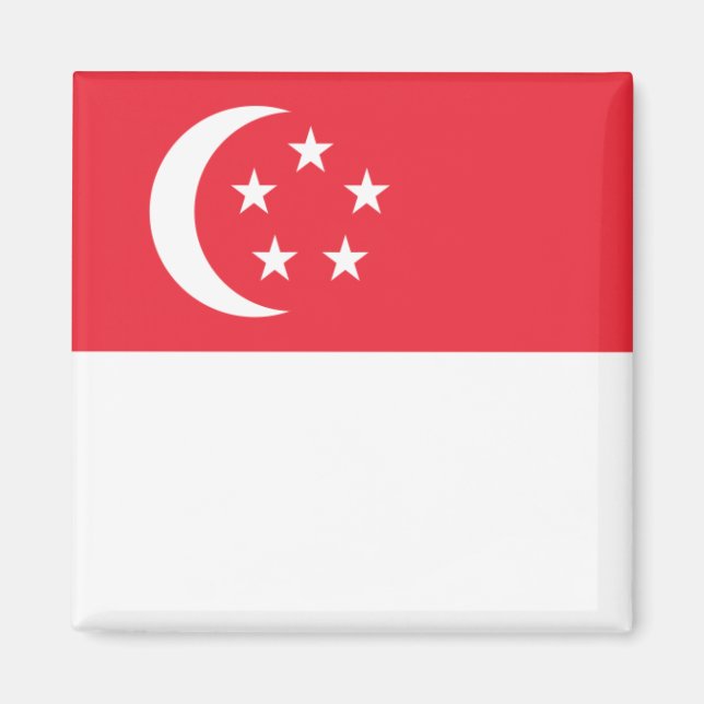 zSG001 Singaporean FLAG Singapore, Fridge Magnet (Front)