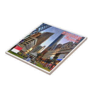 zSG012 SINGAPORE Raffles Place LION CITY, Ceramic Tile