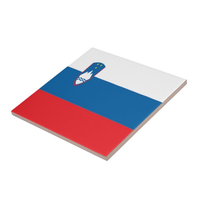 zSI001 SLOVENIAN FLAG SLOVENIA, Ceramic Tile (Side)