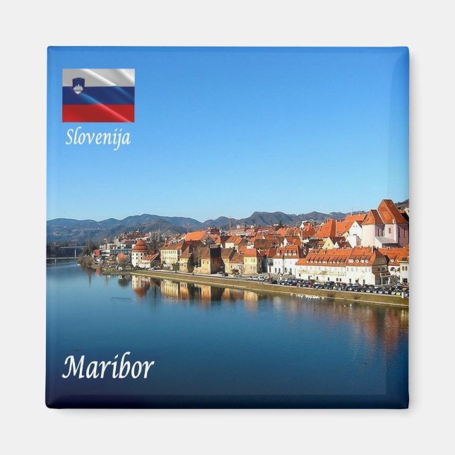 zSI013 DRAVA IN MARIBOR, Slovenia, Europe, Fridge  Magnet (Front)