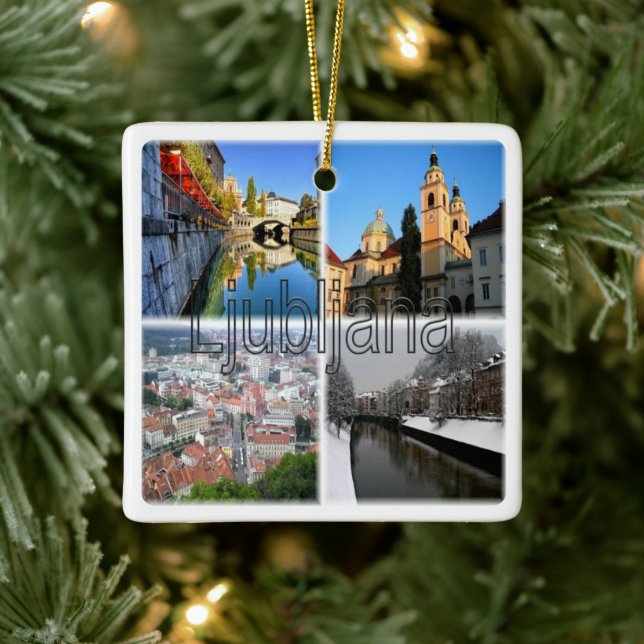 zSI016 LJUBLJANA, Slovenia, Europe, Ceramic Ornament (Tree)