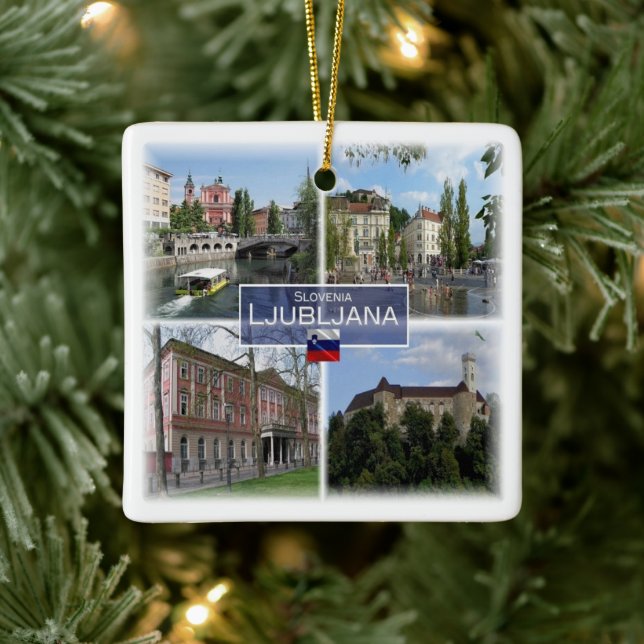 zSI017 LJUBLJANA, Slovenia, Europe, Ceramic Ornament (Tree)