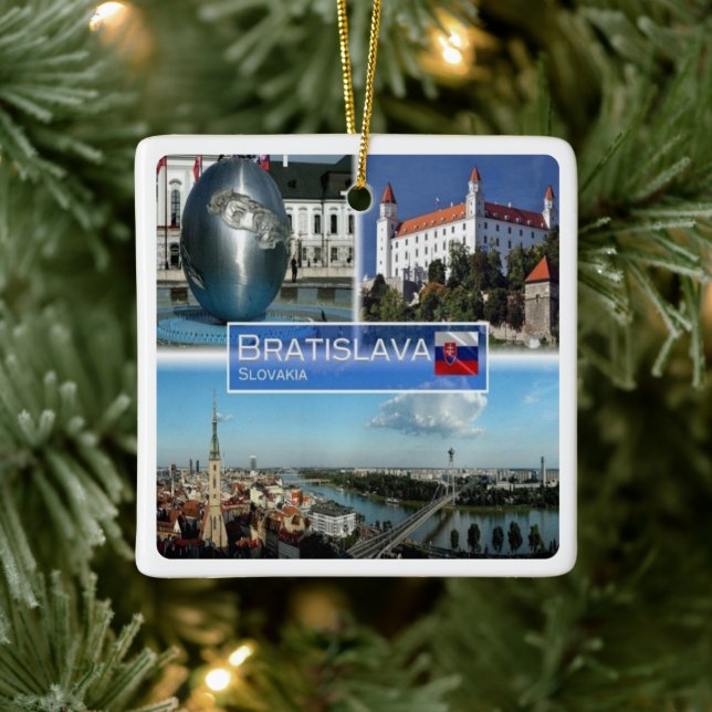 zSK013 BRATISLAVA, Slovakia, Europe, Ceramic Ornament (Tree)