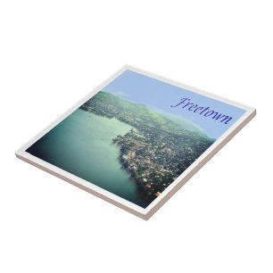 zSL004  FREETOWN, Panorama, Sierra Leone, Ceramic Tile