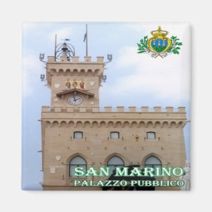 zSM005 PUBLIC PALACE, San Marino, Europe, Fridge Magnet