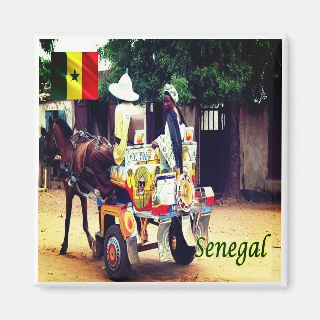 zSN003 SENEGAL, Buggy Taxi, Africa, Fridge Magnet (Front)