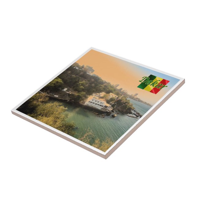 zSN004 DAKAR, Senegal, Africa, Ceramic Tile (Side)