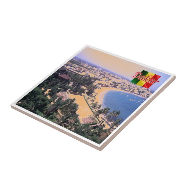 zSN006 DAKAR, Senegal, Africa, Ceramic Tile (Side)