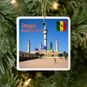zSN012 SENEGA, Touba Moschee, Africa, Ceramic Ornament