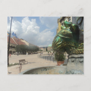 Zsolnay fountain postcard