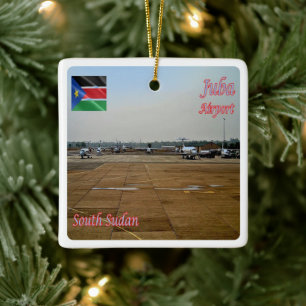 zSS003 SOUTH SUDAN, Juba Airport, Africa, Ceramic Ornament