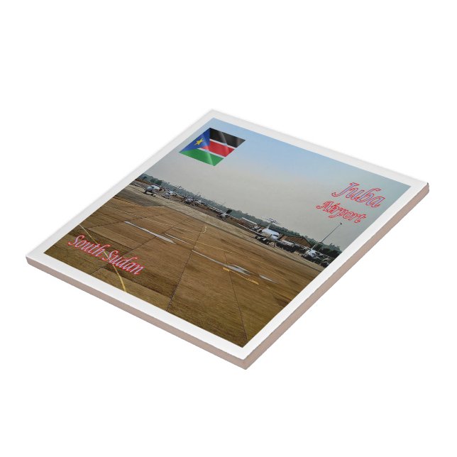 zSS003 SOUTH SUDAN, Juba Airport, Africa, Ceramic Tile (Side)