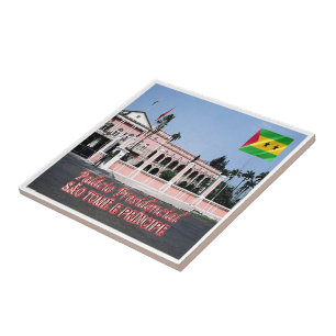 zST006 SAO TOME' The Presidential Palace, Ceramic Tile