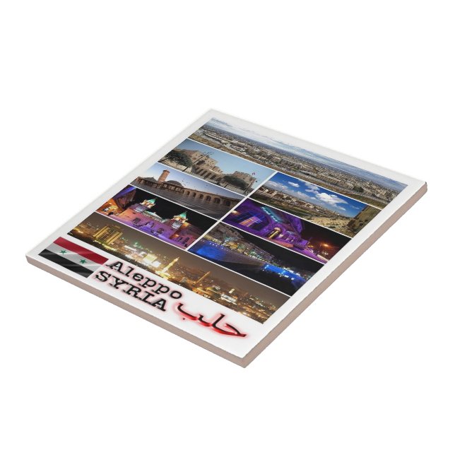 zSY003 collage of ALEPPO, Syria, Asia, Ceramic Tile (Side)