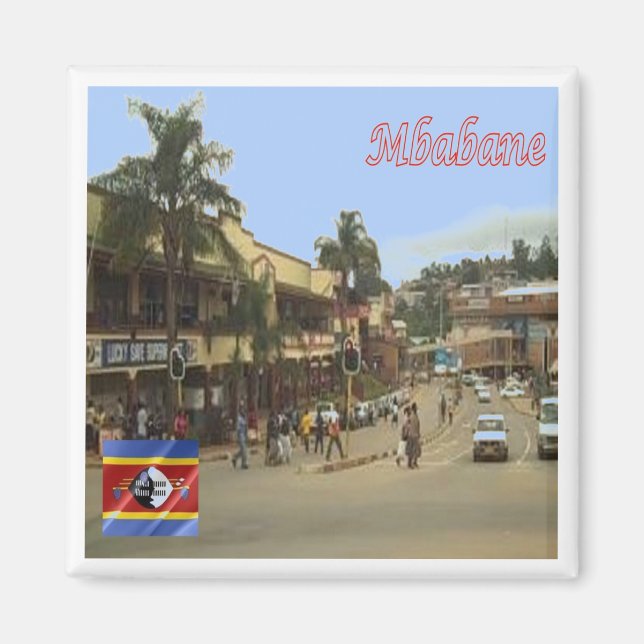 zSZ004 MBABANE, Swaziland, Africa, Fridge Magnet (Front)