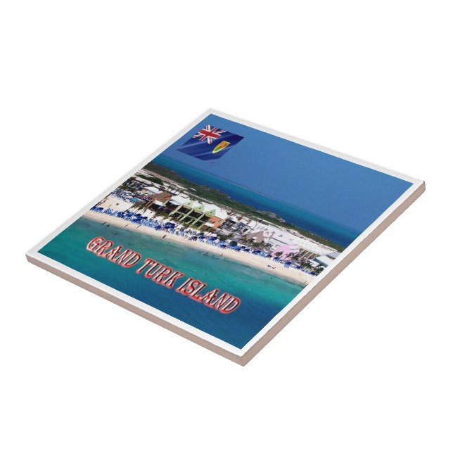 zTC005 GRAND TURK ISLAND, Turks and Caicos, Ceramic Tile (Side)
