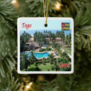 zTG006 LOME' Togo, Africa, Ceramic Ornament