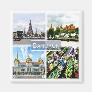 zTH009 collage of BANGKOK, Thailand, Asia, Fridge Magnet