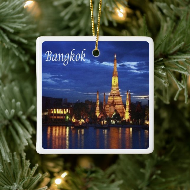 zTH016 BANGKOK by nigth, Thailand , Asia, Ceramic Ornament (Tree)