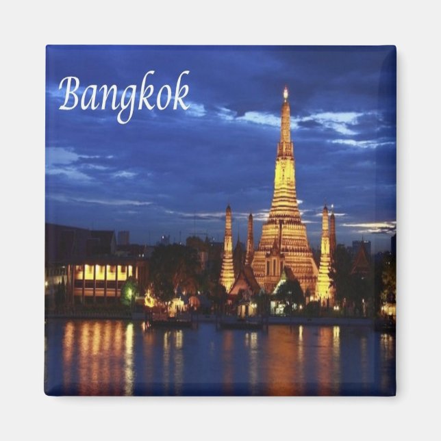 zTH016 BANGKOK by nigth, Thailand , Asia, Fridge Magnet (Front)