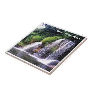 zTH025 waterfall of SAI YOK NOI, Thailand, Ceramic Tile