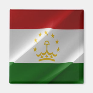 zTJ002 waving Tajik FLAG Tajikistan, Asia, Fridge Magnet