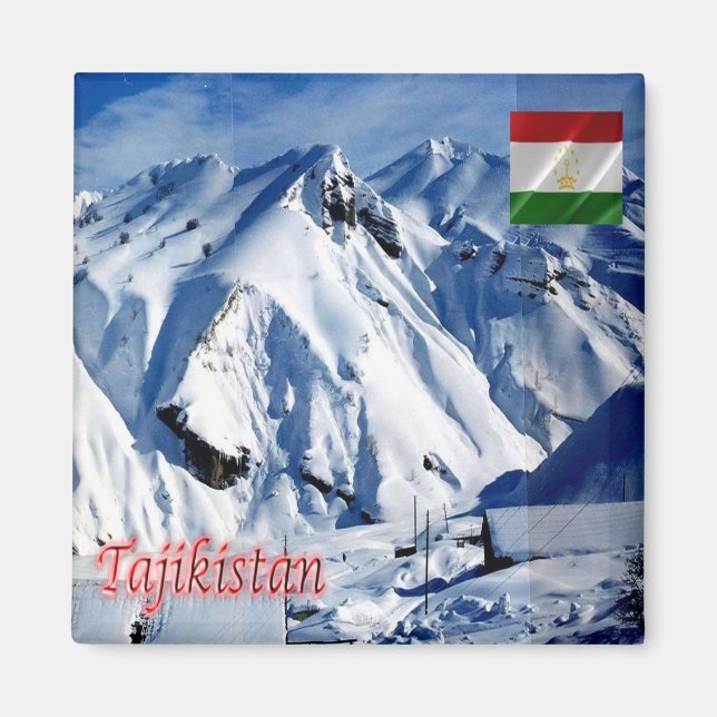 zTJ004 MINING in Tajikistan, Asia, Fridge Magnet (Front)