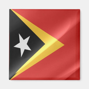 zTL002 waving East Timorese FLAG East Timor Fridge Magnet