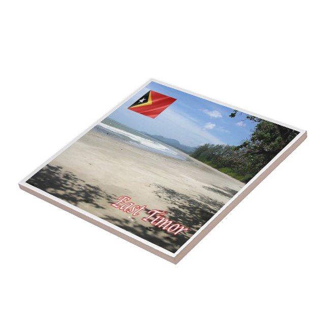 zTL004 REMOTE & PRISTINE beaches East Timor Ceramic Tile (Side)