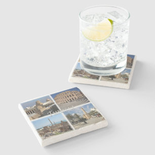 zTN018 TUNISIA, Mosaic, Africa, Stone Coaster
