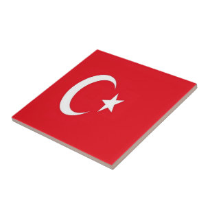 zTR001 TURKISH FLAG TURKEY, Ceramic Tile