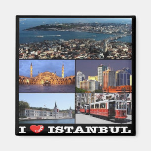 zTR012 ISTANBUL "I LOVE", Turkey, Europe, Fridge Magnet
