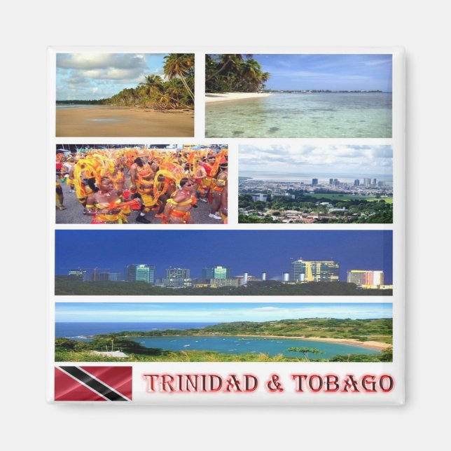 zTT003 TRINIDAD And TOBAGO, Mosaic, America,Fridge Magnet (Front)
