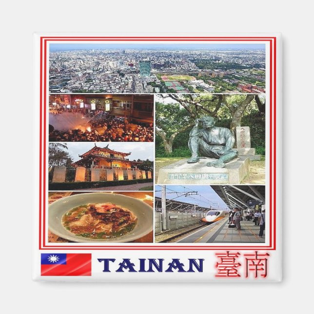 zTW008 TAINAN, Mosaic, Taiwan Formosa, Fridge Magnet (Front)