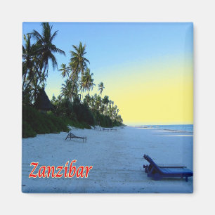 zTZ013 ZANZIBAR, East Coast beach, Tanzania,Fridge Magnet